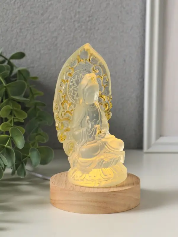Фигурка светящаяся &laquo;Гуань Инь&raquo;, акрил, от USB, 8&times;8&times;14 см