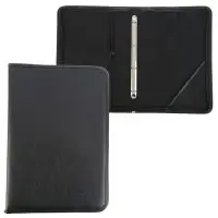 Папка деловая Calligrata &laquo;Лайт&raquo;, искусственная кожа, для бумаг, для офиса, с кольцевым механизмом 4, 360&times;260&times;30 мм, чёрная