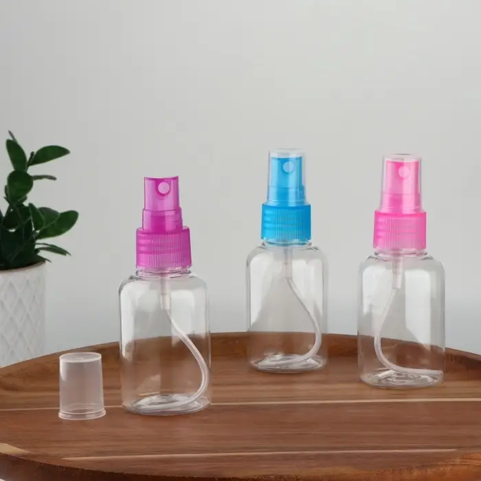 Бутылочка для хранения, с распылителем, 50 мл, МИКС, прозрачная