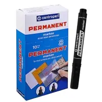 Маркер перманентный Centropen 8576, чёрный, узел 5.0 мм, линия 1-4.6 мм
