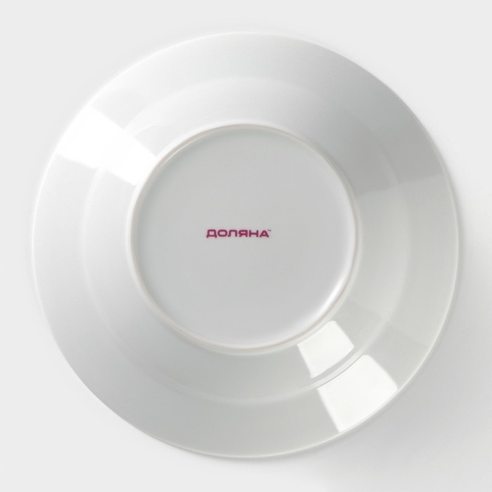 Тарелка керамическая глубокая Доляна «Лаванда», 600 мл, d=20,5 см, цвет белый Тарелка керамическая глубокая Доляна «Лаванда», 600 мл, d=20,5 см, цвет белый