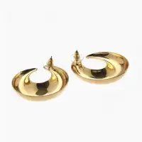 Серьги металл &laquo;Кольца&raquo;, полумесяц, цвет золото