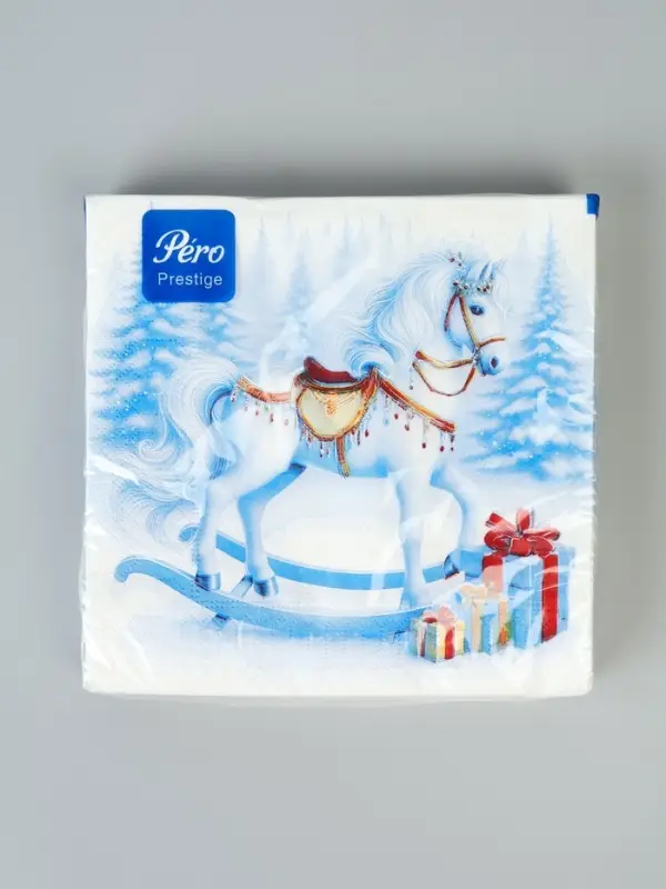 Салфетки бумажные трёхслойные «Лошадка», 33х33, 20 шт