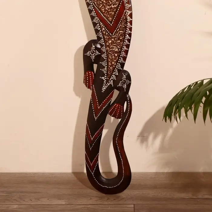 Панно настенное  Панно настенное "Геккон узоры" 14х1х100 см