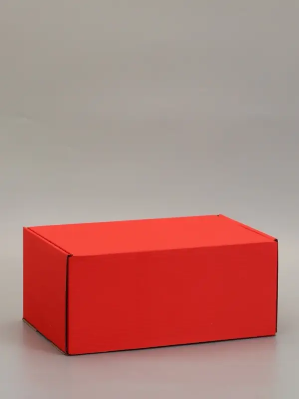 Коробка самосборная "Почтовая", красная, 40 х 27 х 18 см,