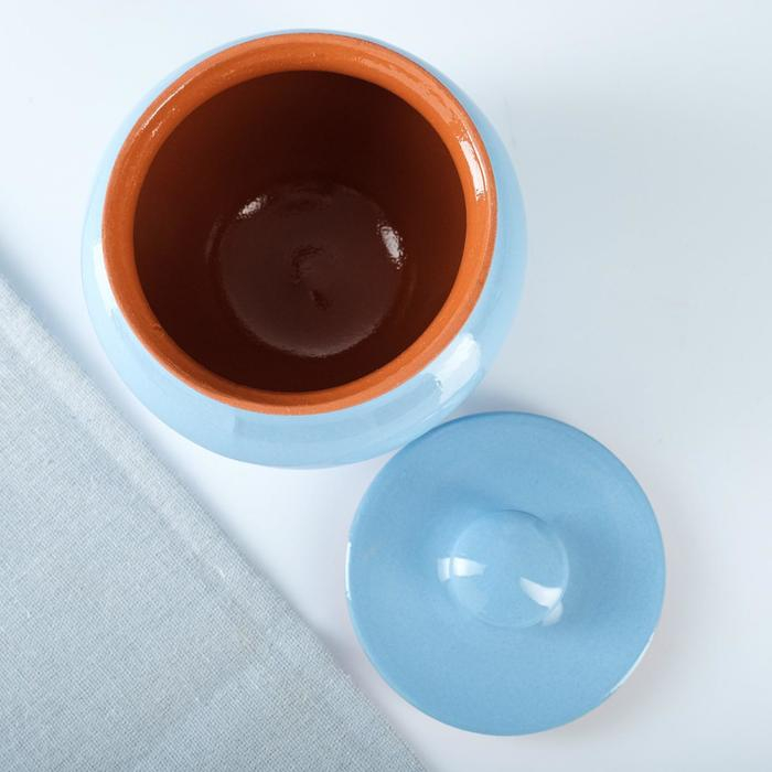 Набор  Набор "Вятская керамика Трио" 0,7лх3шт + ухват, голубой