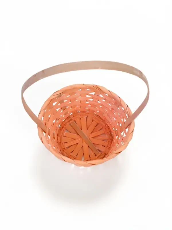 Корзина плетёная 13&times;9.5/28 см, персиковый, бамбук