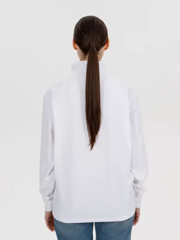 Свитшот на молнии из бифлекса Morfiss, белый, размер XS/S Свитшот на молнии из бифлекса Morfiss, белый, размер XS/S