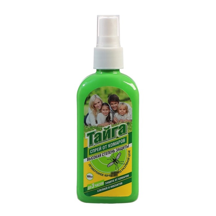 Спрей репеллентный от комаров  Спрей репеллентный от комаров "Тайга", флакон, 100 мл