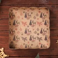 Коробка для печенья, кондитерская новогодняя упаковка, «Рождественская ночь», 12×12×3 см