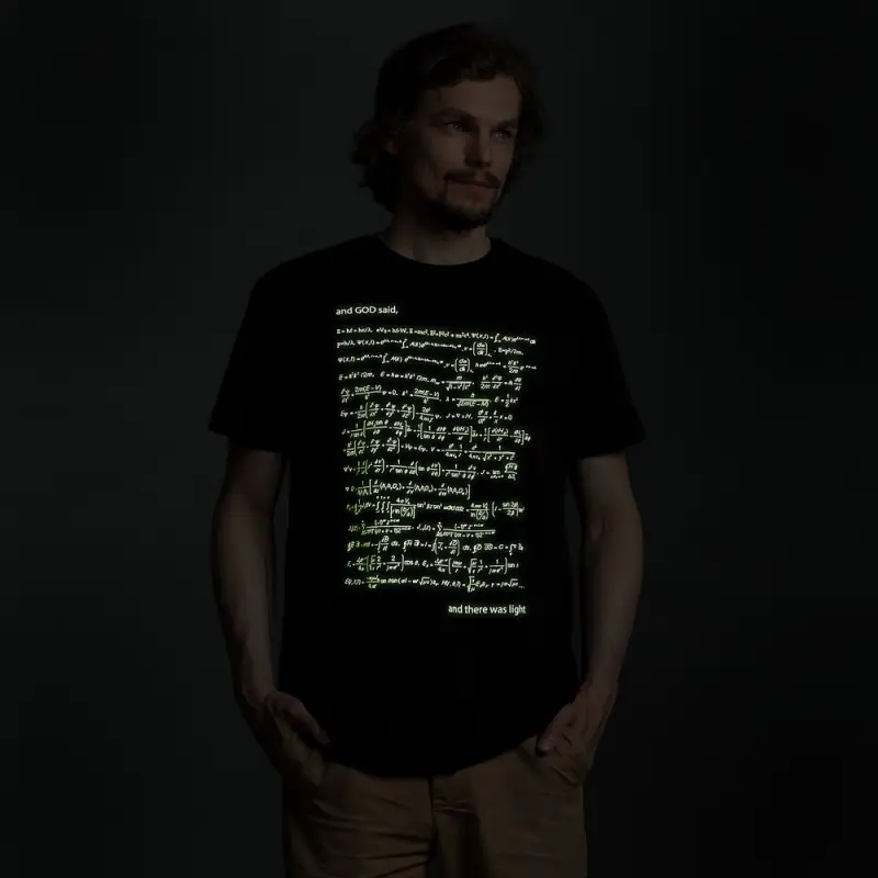 Футболка мужская «Да будет свет», со светящимся принтом, размер L Футболка мужская «Да будет свет», со светящимся принтом, размер L