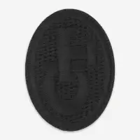 Термоаппликация овал clt 4,6*3,3см (наб 10шт цена за наб)  чёрный АУ