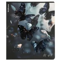 Тетрадь 48 листов в клетку, ErichKrause Glass Butterflies, 60 г/м&sup2;, МИКС