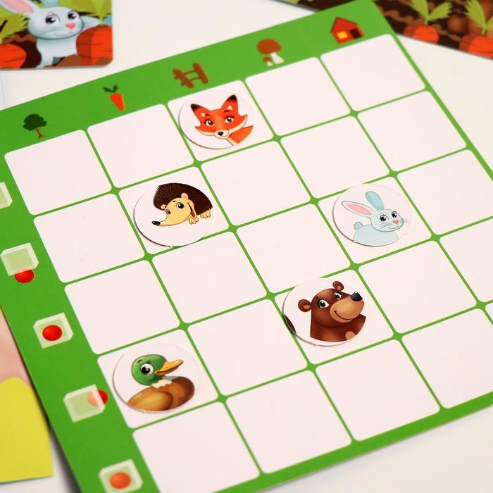 Настольная игра на пространственное мышление «Найди зверят» Настольная игра на пространственное мышление «Найди зверят»