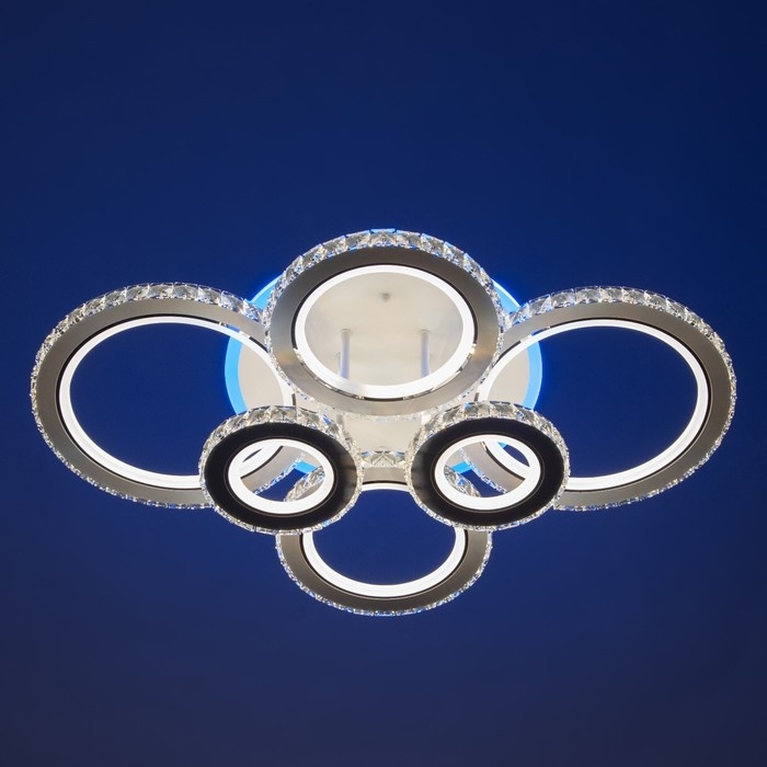 Люстра с ПДУ "Ива" 6хLED 2400Вт 3000-6000К RGB белый 75х52х14см