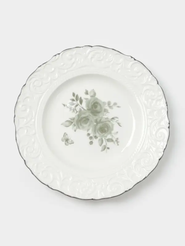 Тарелка десертная WY Floral Laceware, d=20 см, фарфор, белая Тарелка десертная WY Floral Laceware, d=20 см, фарфор, белая