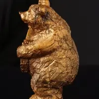 Фигура "Медведь с домрой", 11х6 см, бронза