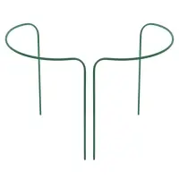Кустодержатель, d=80 см, h=80 см, ножка d=1 см, металл, набор 2 полудуги, зелёный