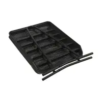 Лоток для бумаг, горизонтальный, металлическая сетка, 5 отделений, чёрный