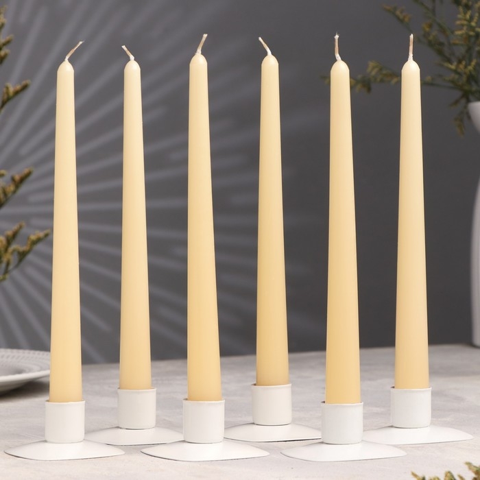 Свеча античная ароматическая Свеча античная ароматическая "Ваниль", 2,3х 24,5 см, 5 ч, 55 г, бежевая