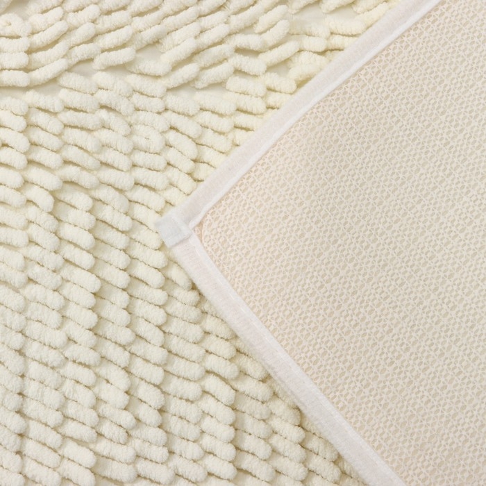 Коврик для дома Доляна «Букли длинные», 50×80 см, цвет молочный