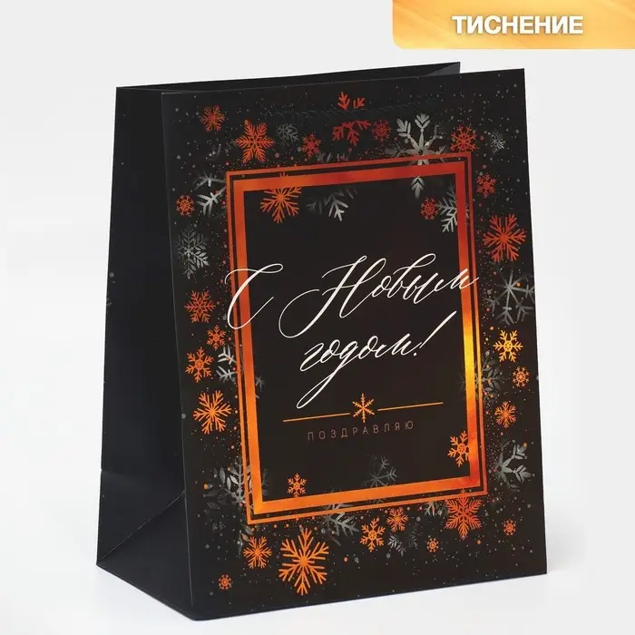 Пакет «Поздравляю с Новым годом!», 23 х 27 х 10 см