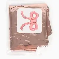 Воздушный шар фольгированный 22" "Бант" цвет розовое-золото