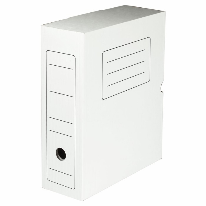 Короб архивный с клапаном А4, Calligrata, 100 мм, до 900 л, микрогофрокартон, белый Короб архивный с клапаном А4, Calligrata, 100 мм, до 900 л, микрогофрокартон, белый