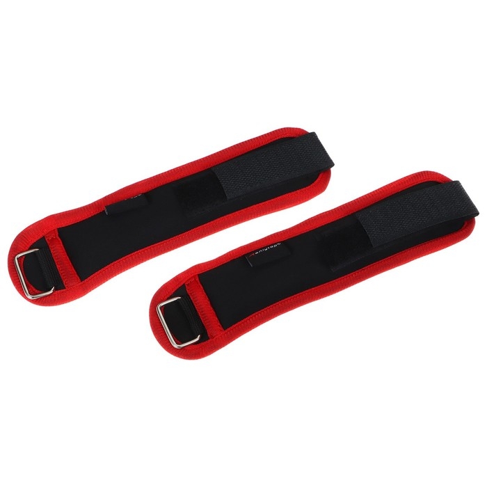 Утяжелители на запястье ONLYTOP, 2 шт. х 100 г, цвет красный Утяжелители на запястье ONLYTOP, 2 шт. х 100 г, цвет красный