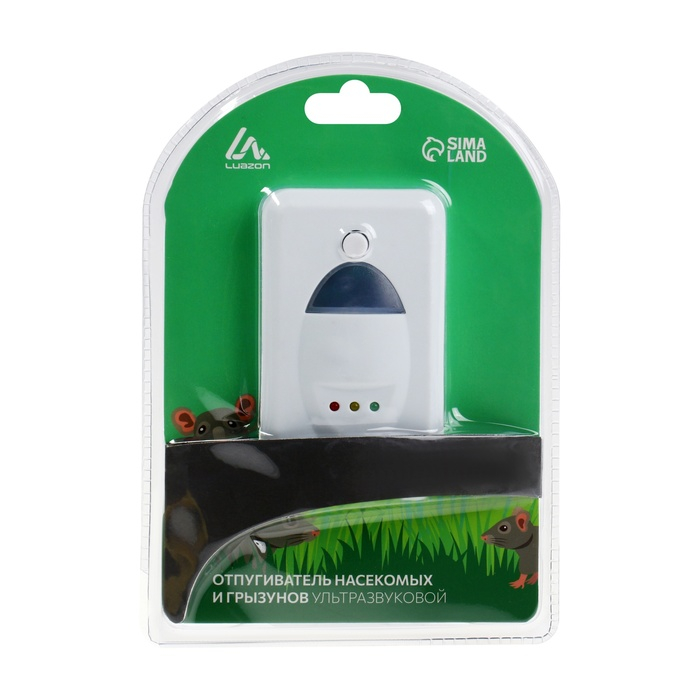 Отпугиватель насекомых и грызунов Luazon LRI-07, ультразвуковой, 200 м2, 220 В, белый Отпугиватель насекомых и грызунов Luazon LRI-07, ультразвуковой, 200 м2, 220 В, белый