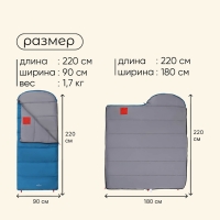 Спальный мешок maclay camping comfort cool, одеяло, 3 слоя, левый, 220х90 см, -5/+10°С