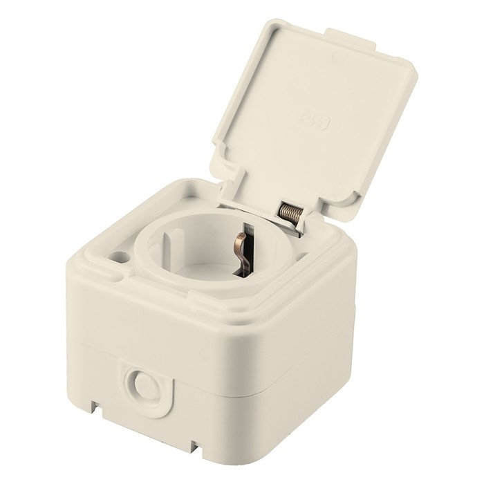 Розетка 1-местная с заземляющим контактом, с крышкой, 250В, 16А, IP44, PST16-21-44 (RA 16-21 1022741 Розетка 1-местная с заземляющим контактом, с крышкой, 250В, 16А, IP44, PST16-21-44 (RA 16-21 1022741