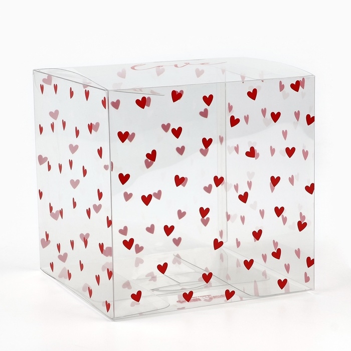 Коробка подарочная ПВХ, упаковка, «Любовь внутри», 12 х 12 х 12 см Коробка подарочная ПВХ, упаковка, «Любовь внутри», 12 х 12 х 12 см