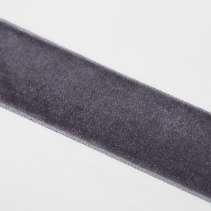 Лента бархатная, 25 мм, 18 ± 1 м, цвет серый №184 Лента бархатная, 25 мм, 18 ± 1 м, цвет серый №184