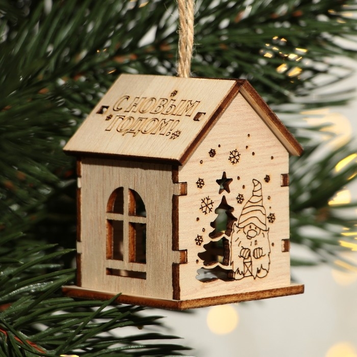 Ёлочная игрушка новогодняя  «Новый год: С Новым годом»,   6 х 4,5 см Ёлочная игрушка новогодняя  «Новый год: С Новым годом»,   6 х 4,5 см