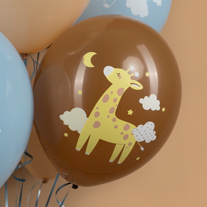 Шар латексный 12 Шар латексный 12" «Любимые зверята», пастель, 2 ст., набор 25 шт., МИКС