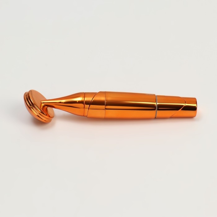 Массажёр для лица, 3,4 &times; 15 см, две насадки, цвет медный