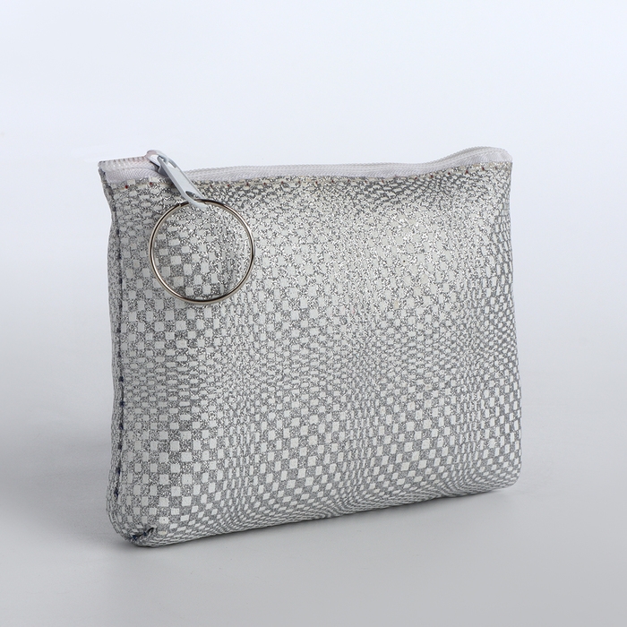 Кошелёк женский на молнии, цвет серебряный Кошелёк женский на молнии, цвет серебряный