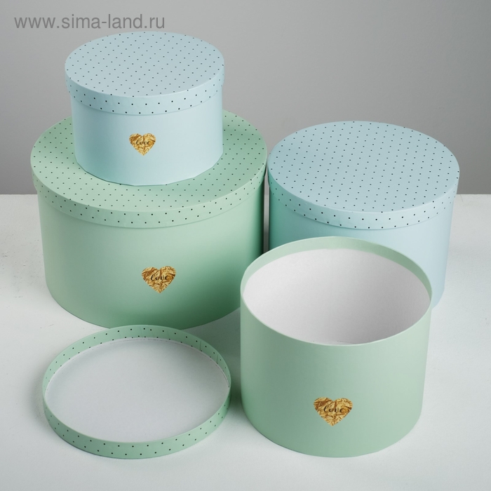 Набор коробок 4 в 1, упаковка подарочная, «Love», 16 х 16 х 10 - 25 х 25 х 15 см