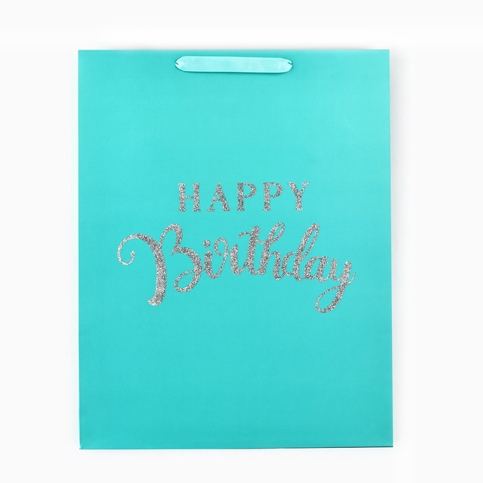 Пакет ламинированный вертикальный «С Днём рождения», глиттер, L 40 х 31 х 11.5 см Пакет ламинированный вертикальный «С Днём рождения», глиттер, L 40 х 31 х 11.5 см