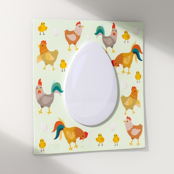 Магнит с блоком для записей Магнит с блоком для записей "Курица или яйцо?" 12,5х12,5 см