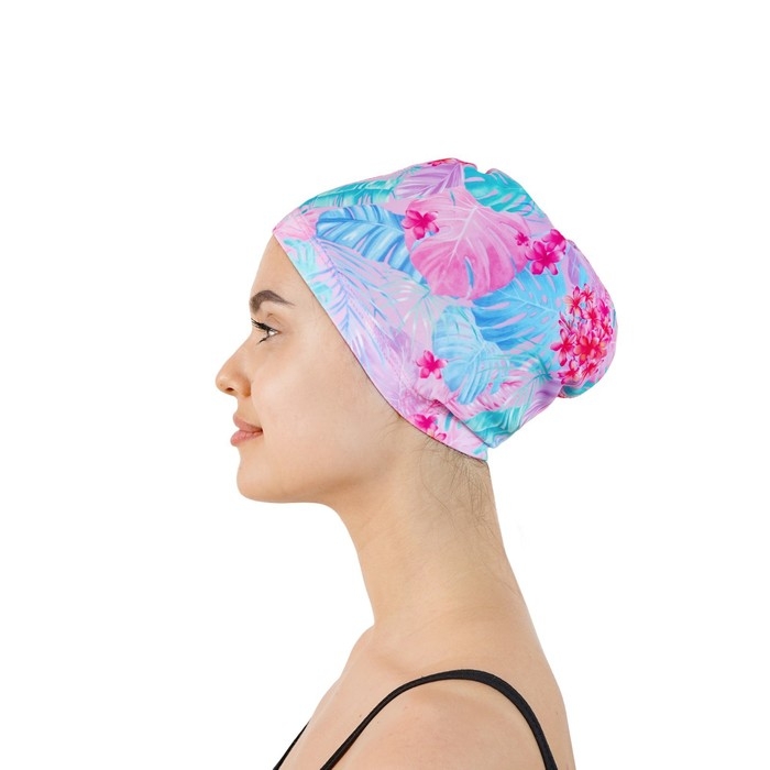 Шапочка для плавания взрослая ONLYTOP «Тропики», тканевая, обхват 54-60 см Шапочка для плавания взрослая ONLYTOP «Тропики», тканевая, обхват 54-60 см