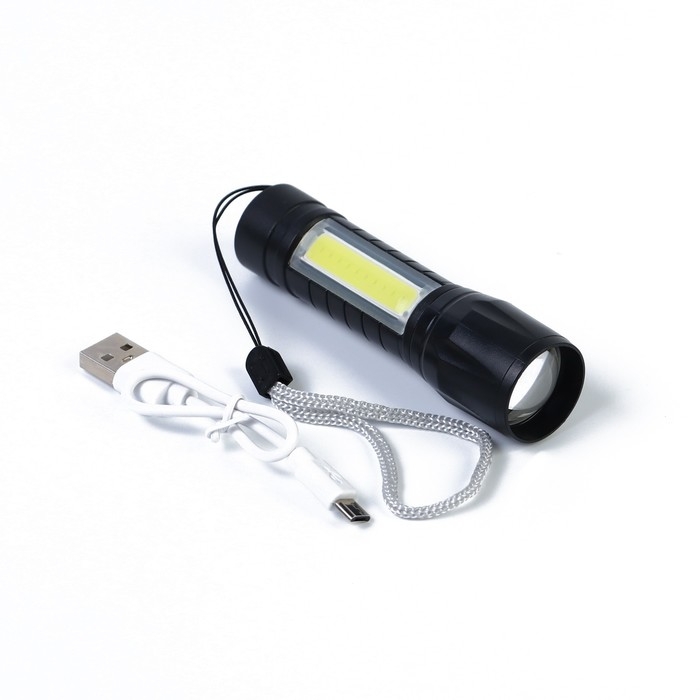 Фонарь ручной аккумуляторный, 5 Вт, 500 мАч, 200 лм, 3 режима, 9.5 х 2.5 см Фонарь ручной аккумуляторный, 5 Вт, 500 мАч, 200 лм, 3 режима, 9.5 х 2.5 см