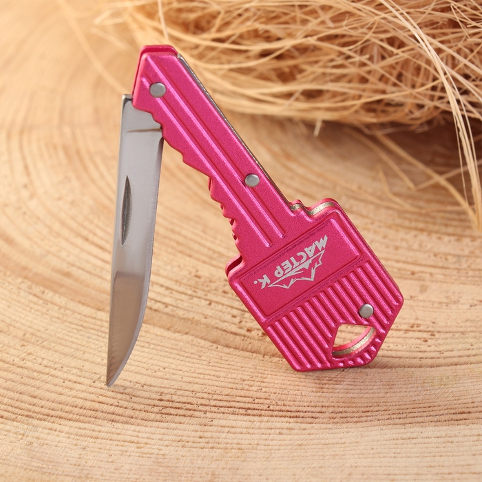 Нож складной Нож складной "Ключ" 11,7см, клинок 47мм/1,8мм, брелок, микс