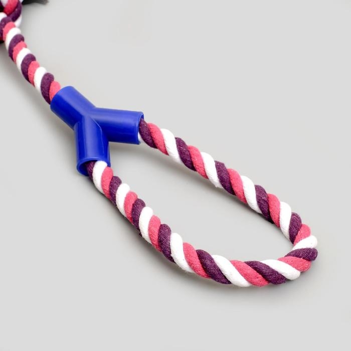 Игрушка канатная Игрушка канатная "Узел с ручкой", до 100 г, до 42 см, микс цветов