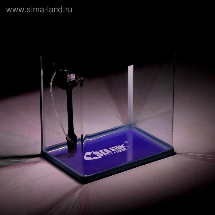 Аквариум SeaStar HX-390F в комплекте: LED-лампа 3х цветная, 7 режимов, фильтр, 30 л, голубой Аквариум SeaStar HX-390F в комплекте: LED-лампа 3х цветная, 7 режимов, фильтр, 30 л, голубой