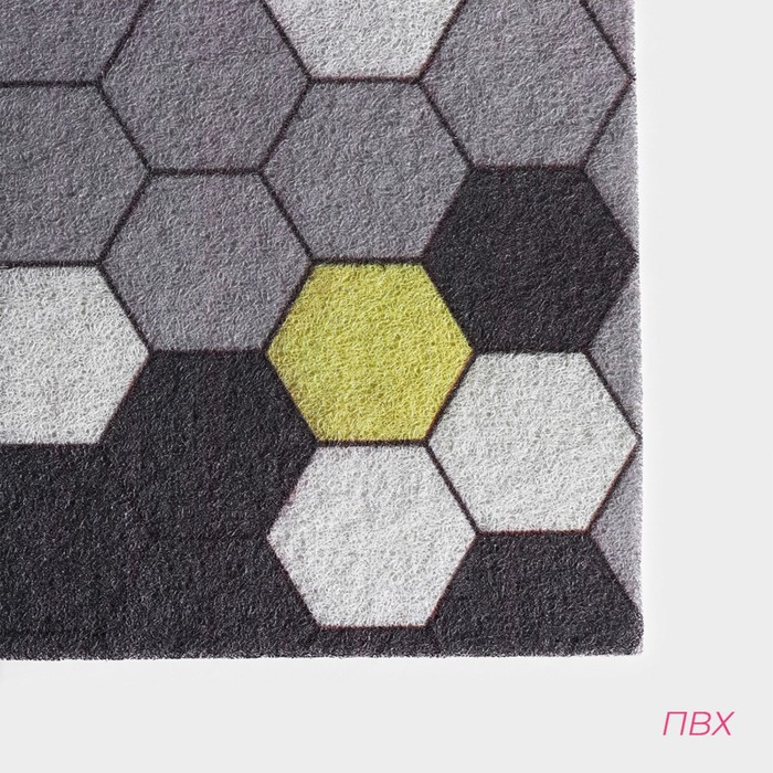 Коврик придверный грязезащитный Доляна «Гамма», вырезной, 60×90 см, цвет серый Коврик придверный грязезащитный Доляна «Гамма», вырезной, 60×90 см, цвет серый