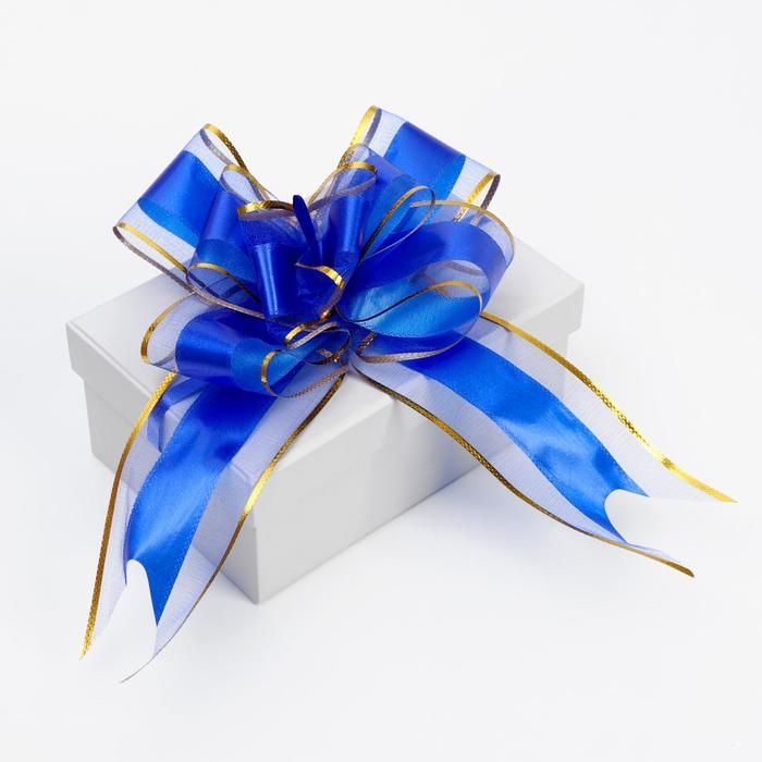 Бант-бабочка №7 Бант-бабочка №7 "Золотая полоса", цвет синий