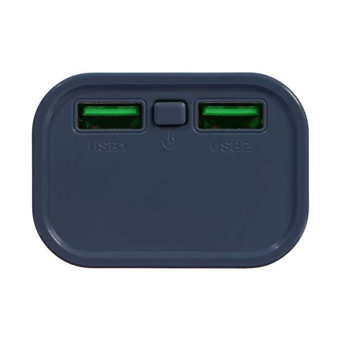 Внешний аккумулятор CRR-28, 10000 мАч, 2USB, 3А, дисплей, быстрая зарядка, серый