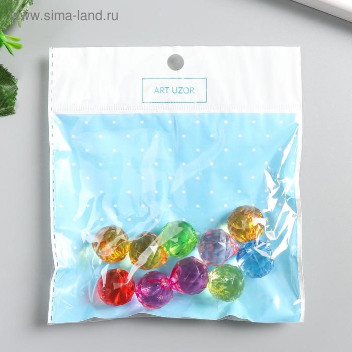 Набор декора для творчества пластик Набор декора для творчества пластик "Кристалл-капля" цветные набор 20 гр 1,8х1,7х1,7 см